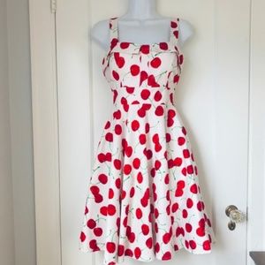 ModCloth IXIA Cherry Retro Midi Dress